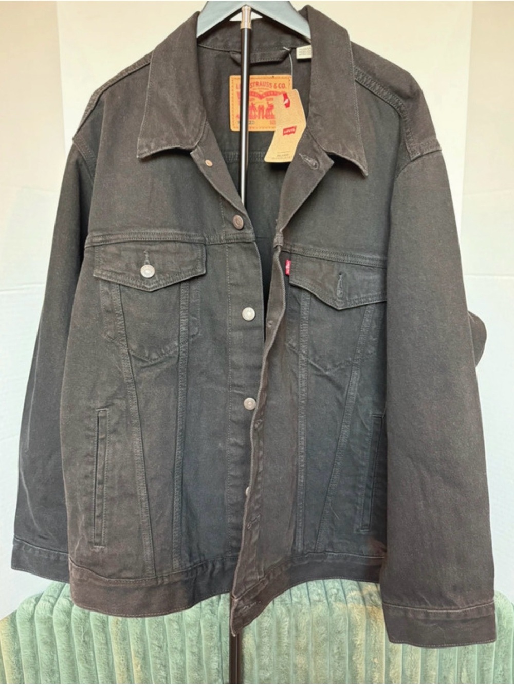 Levi's Men's Black Denim Jacket - Classic Trucker Style